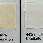 Изследователи премахват жълти петна от тъкани с помощта на синя светлина 