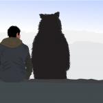 Видео: Любов между мъж и огромна мечка