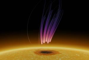 Учени засякоха, че Слънцето излъчва емисии, наподобяващи полярно сияние