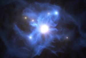 Откриха 6 древни галактики, „пленени“ от свръхмасивна черна дупка