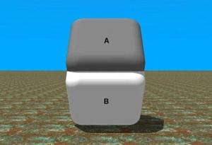 Тест: Елемент А в различен нюанс на сивото ли е от B?