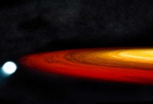 Звезда оцелява след близка среща със супермасивна черна дупка, но плаща висока цена