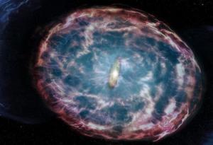 Видяхме остатъчно сияние, образувано от сблъсъка на две неутронни звезди?
