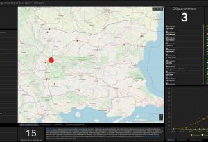 Тази карта показва разпространението на коронавируса в България