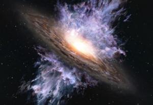 Учени засякоха гигантска бушуваща черна дупка в ранната Вселена