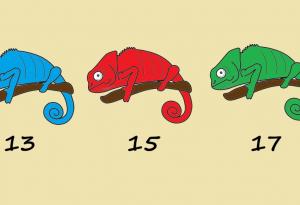 Можете ли да разрешите загадката с хамелеоните?