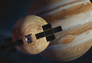 Сондата "Джус" извърши историческо близко прелитане край Луната и Земята по пътя си към Юпитер 