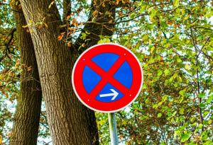 Виц: Жена паркира точно под знака "Паркирането забранено"