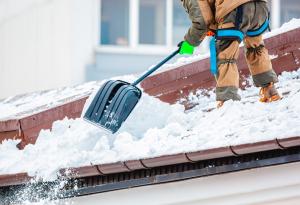 Виц: Габровец се качил да чисти снега на покрива