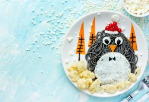 Готвим заедно и вкусно: Пингвин от спагети