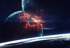 Какво би станало, ако Земята се сблъска с друга планета?