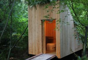 Първата в света „захранвана от гъби“ тоалетна, която работи без вода, се появи в ботаническа градина