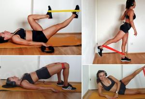 Топ 11 упражнения за крака: Стегнати бедра и дупе с ластици (мини)