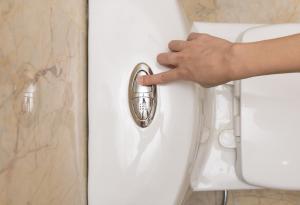 Затваряйте капака на тоалетната, преди да пуснете водата