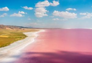 Езерото Туз в Турция се оцвети в розово