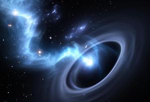 Черна дупка погълна огромно количество материя
