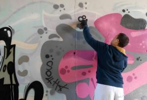 Български тийнейджър рисува с най-добрите графити райтъри на Барселона