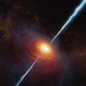 Най-далечната космическа струя, откривана до момента, се намира на 13 млрд. светлинни години