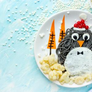 Готвим заедно и вкусно: Пингвин от спагети