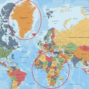 Гренландия е само 2,16 млн. кв км. Защо тогава изглежда толкова голяма на картите, колкото Африка?