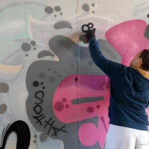 Български тийнейджър рисува с най-добрите графити райтъри на Барселона