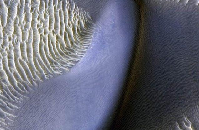 Засякоха гигантски „мегавълнисти“ структури, движещи се по Марс