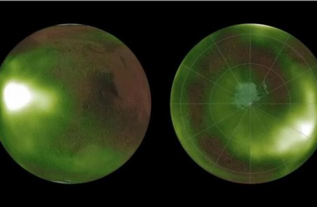 Най-накрая: Можем да видим следи от мистериозното сияние в марсианската атмосфера