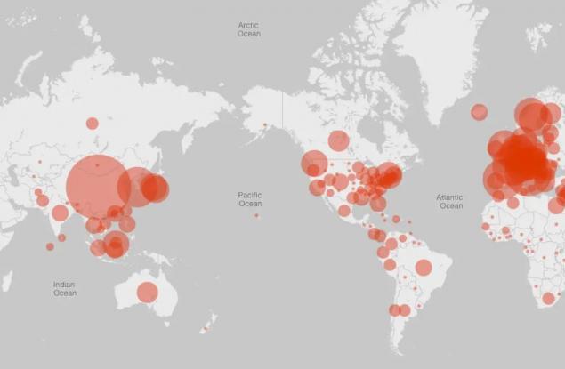 Microsoft пусна карта на коронавируса, с която следим пандемията в реално време