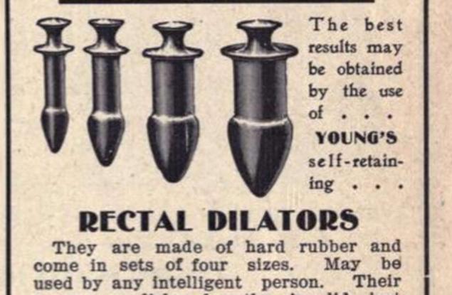 В миналото тези „анални тапи“ са били продавани като лек срещу главоболие, лудост и акне