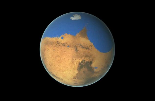 Древният океан на Марс вероятно се крие в скалите му