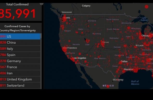 В САЩ вече има повече случаи на COVID-19, отколкото в която и да е друга държава по света