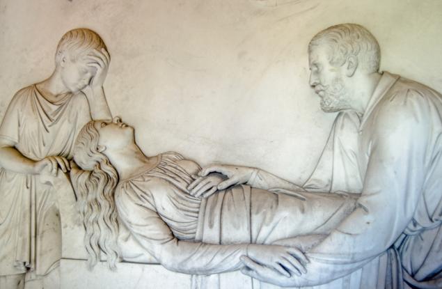 Виц: Политик на смъртен одър