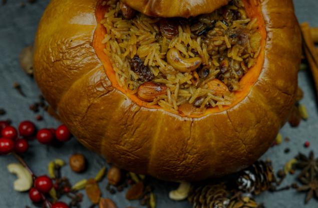 Гапама – арменска пълнена тиква с ориз, сушени плодове и мед