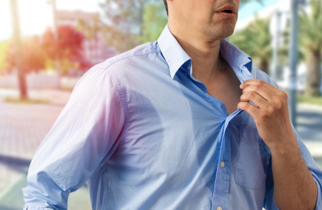 Прекомерното изпотяване е свързано с чувствителната кожа