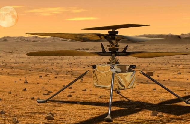 Мини-хеликоптерът "Инджинюъти" завърши 55-ия си полет на Марс