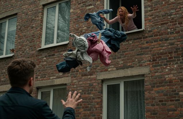 Виц: Защо ми хвърли дрехите през прозореца?