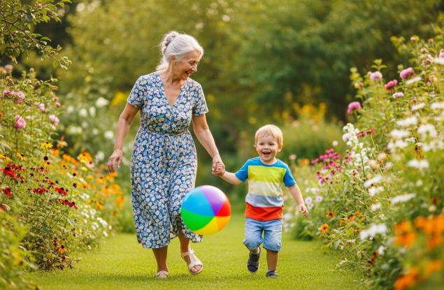 Виц: Баба изпитва внучето