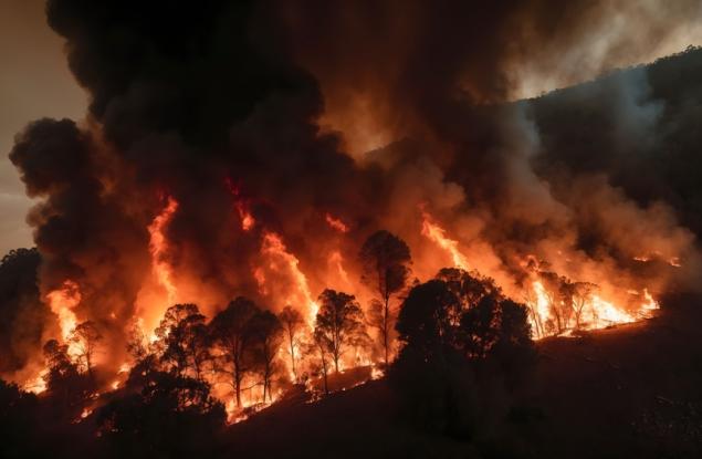 Замърсяването с фини прахови частици в резултат на дима от горски пожари е свързано с 24 100 смъртни случая годишно в САЩ