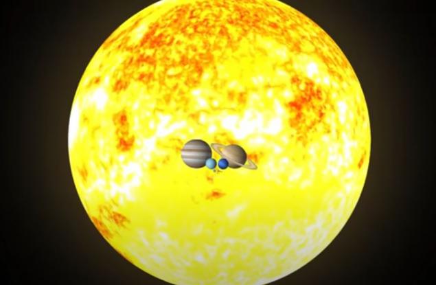 Видео показва истинските мащаби на нашата Слънчева система