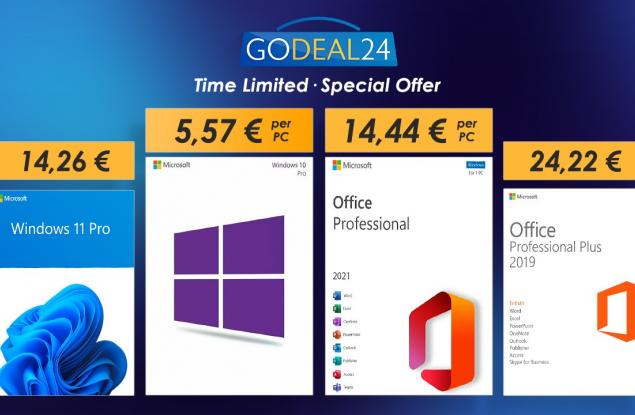 Godeal24: Windows 10 на цена от €5.57. Още Microsoft софтуер с  до 62% отстъпка
