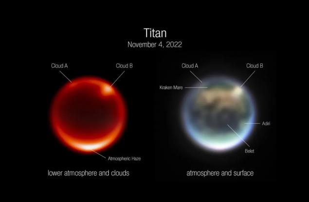 “Джеймс Уеб“ забеляза облаци и дори море на сатурновия спътник Титан