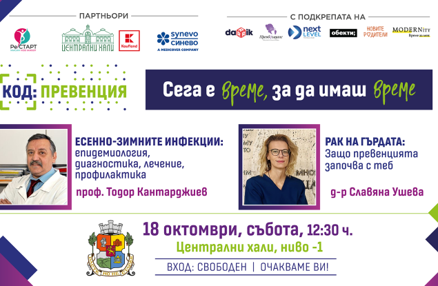 КОД: Превенция с 2 важни теми - как да останем здрави през грипния сезон и как да се възползваме от профилактика за рак на гърда