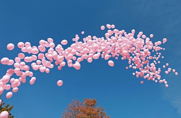 1200 розови балона полетяха към небето в памет на жените, които всяка година губят битката с рака на гърдата в България