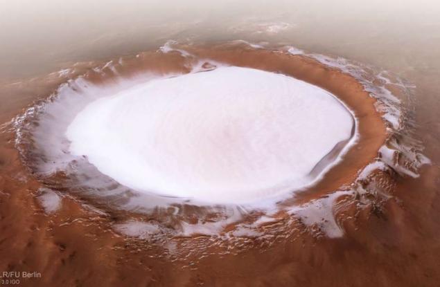 На Марс също има епични зимни пейзажи и тази фотография го доказва