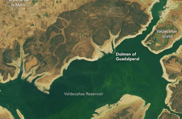 Летните суши разкриха „испанския Стоунхендж“, потопен под изкуствено езеро над 50 години