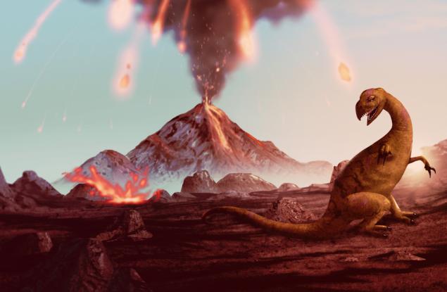 Грандиозни изригвания на вулкани са направили услуга на динозаврите