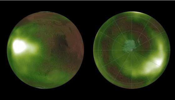 Най-накрая: Можем да видим следи от мистериозното сияние в марсианската атмосфера