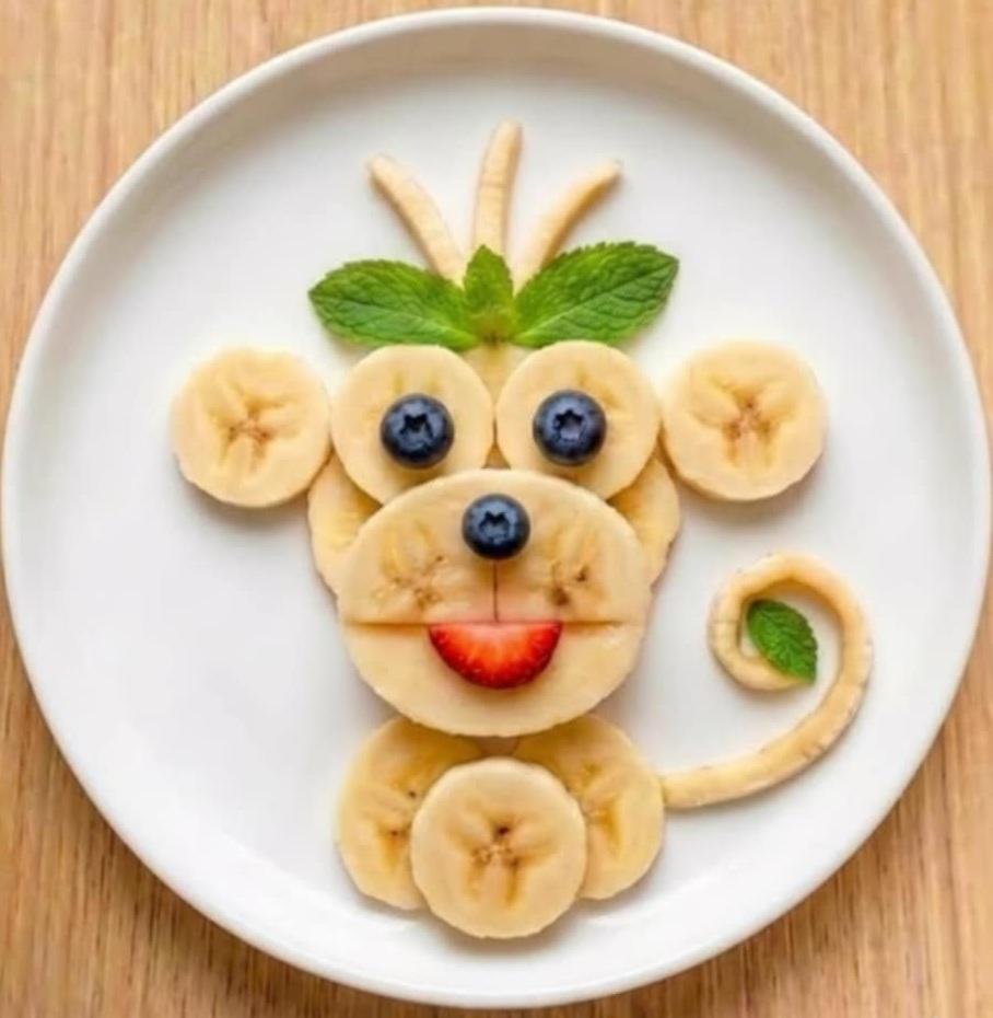 Животни от плодове в чинията