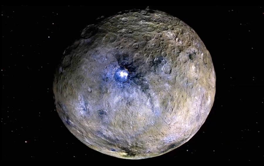 Мистериозното ярко петно на Церера е признак за огромен подземен океан