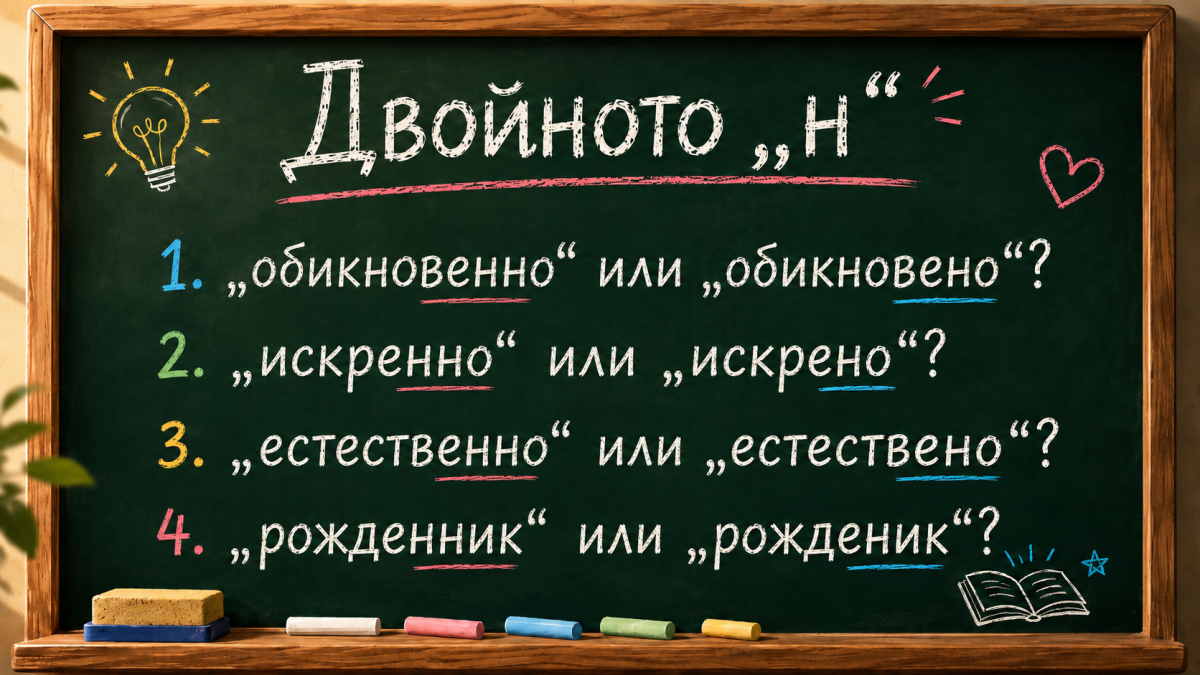 Думите, които погрешно изписваме с двойно „н“